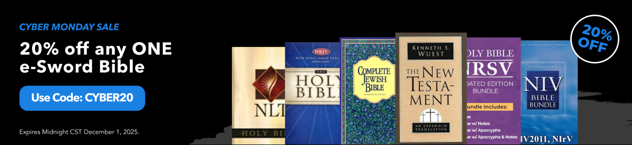 20% Off any one Bible
